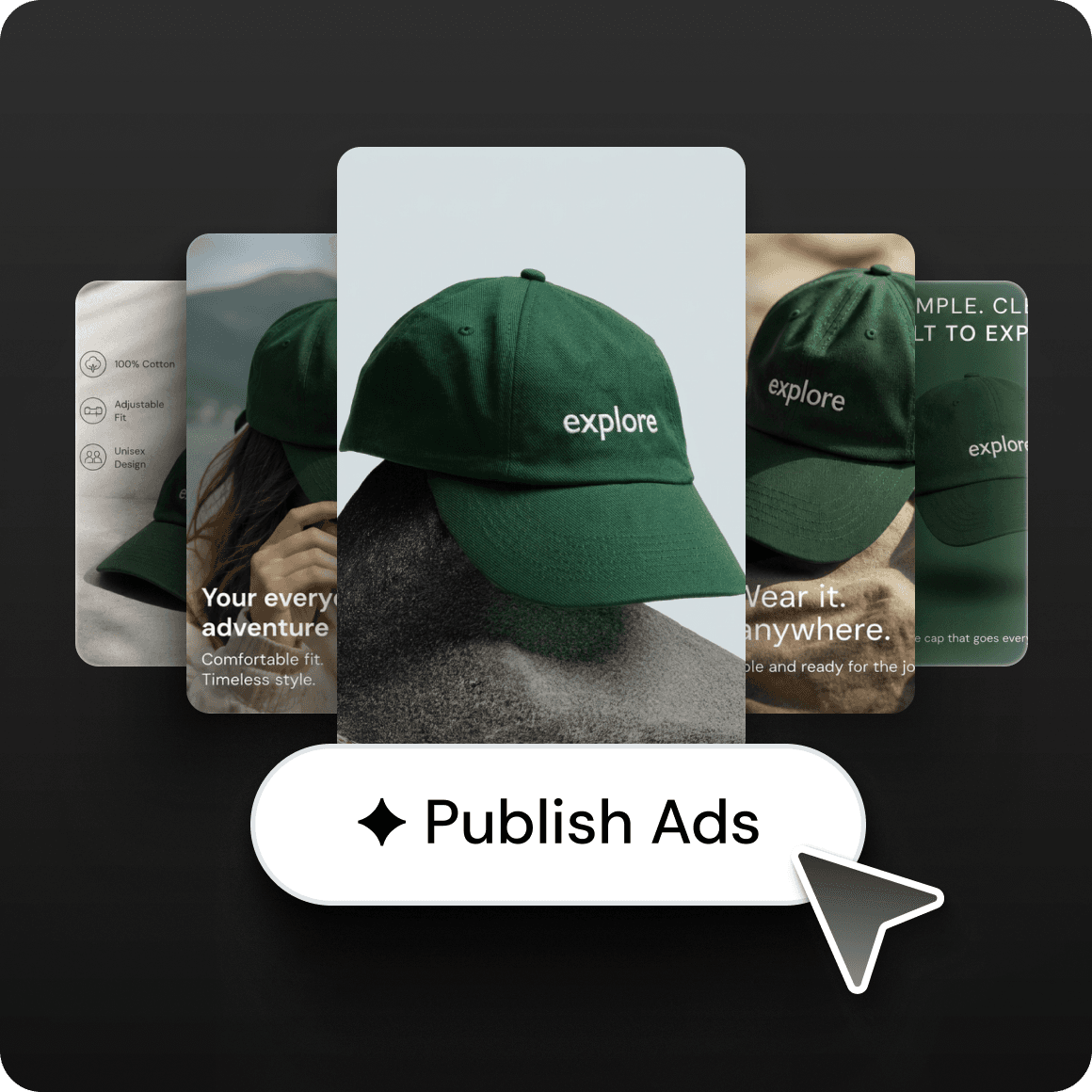 One window from upload to publish — ads ready to launch