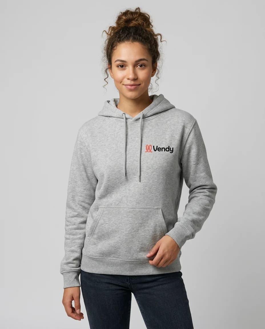 Vendy hoodie on model