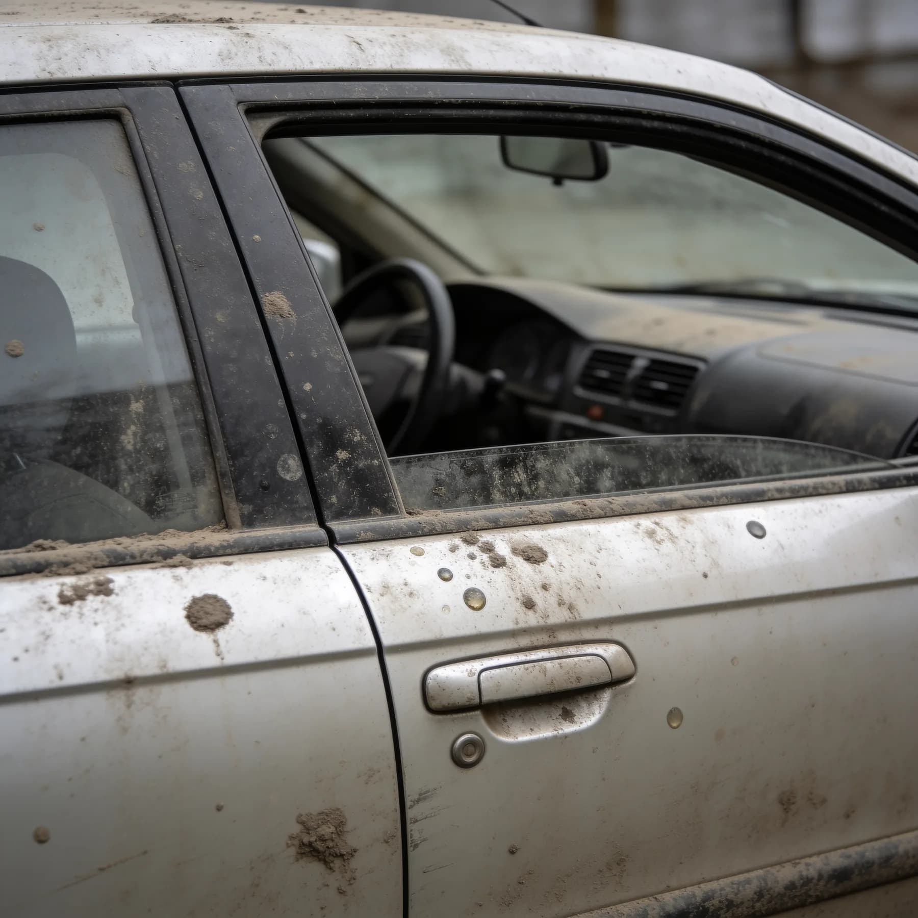 Before — dirty car