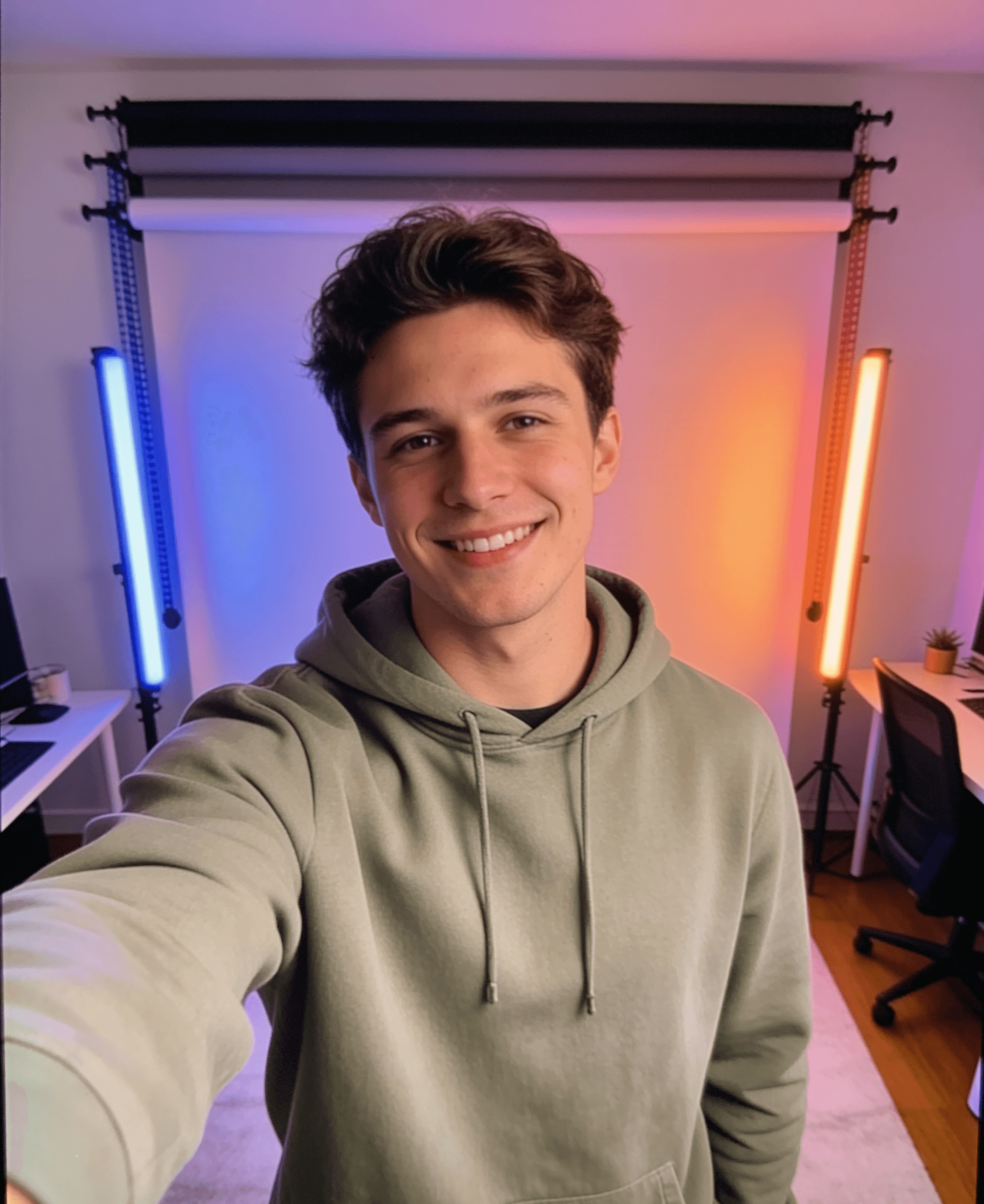 Casual male presenter in his 20s