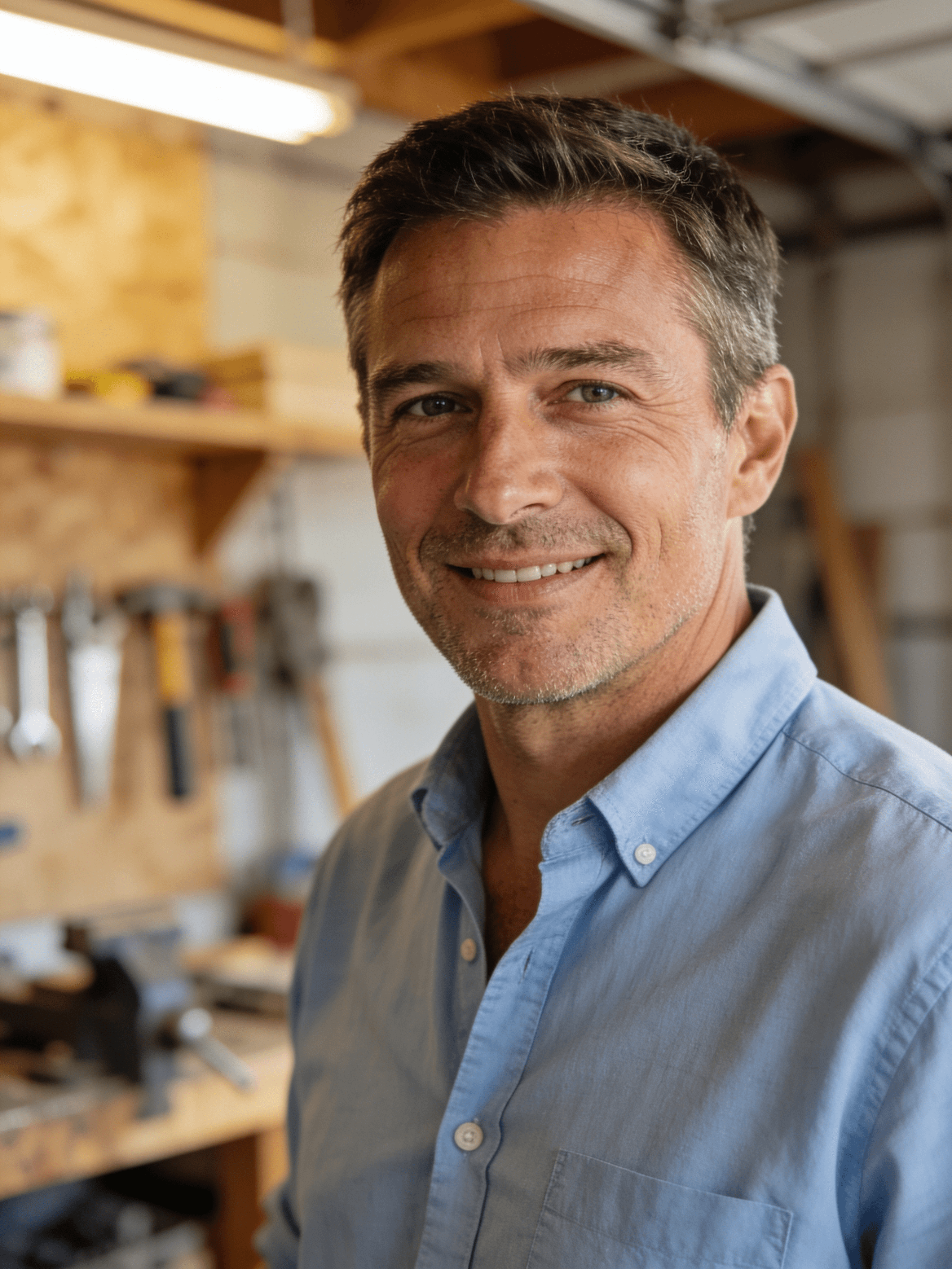 Expert male presenter in his 40s