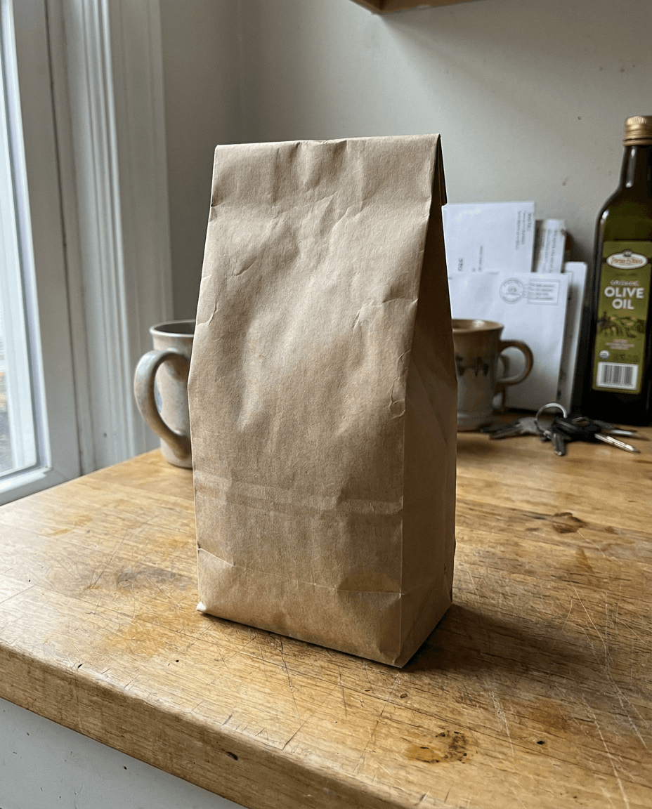 The plain coffee bag you upload